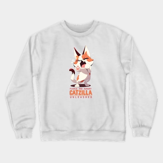 Catzilla Crewneck Sweatshirt by snipcute